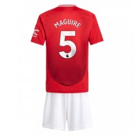 Manchester United Harry Maguire #5 Replika babykläder Hemmaställ Barn 2024-25 Kortärmad (+ korta byxor)